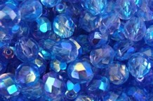 Glasschliffperlen blau