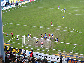 Das Ostseestadion (DKB Arena) in Rostock