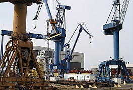 Der Hafen in Rostock 