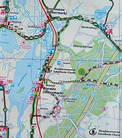 Uckermark - Radwander- und Freizeitkarte