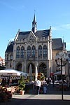 Historische Wandgem&auml;lde im Festsaal des Erfurter Rathauses