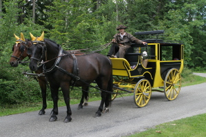 Postkutschenfahrten im kleinen Grenzverkehr